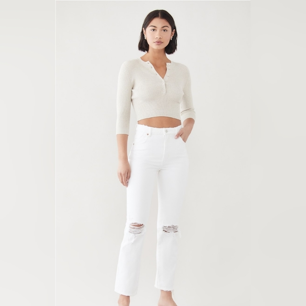 NWT Rolla's Original High Rise Straight Jeans Size 32 in Layla White